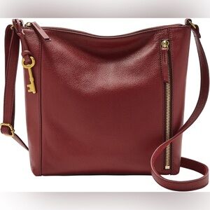 Fossil Women's Tara Crossbody Purse, Red Velvet